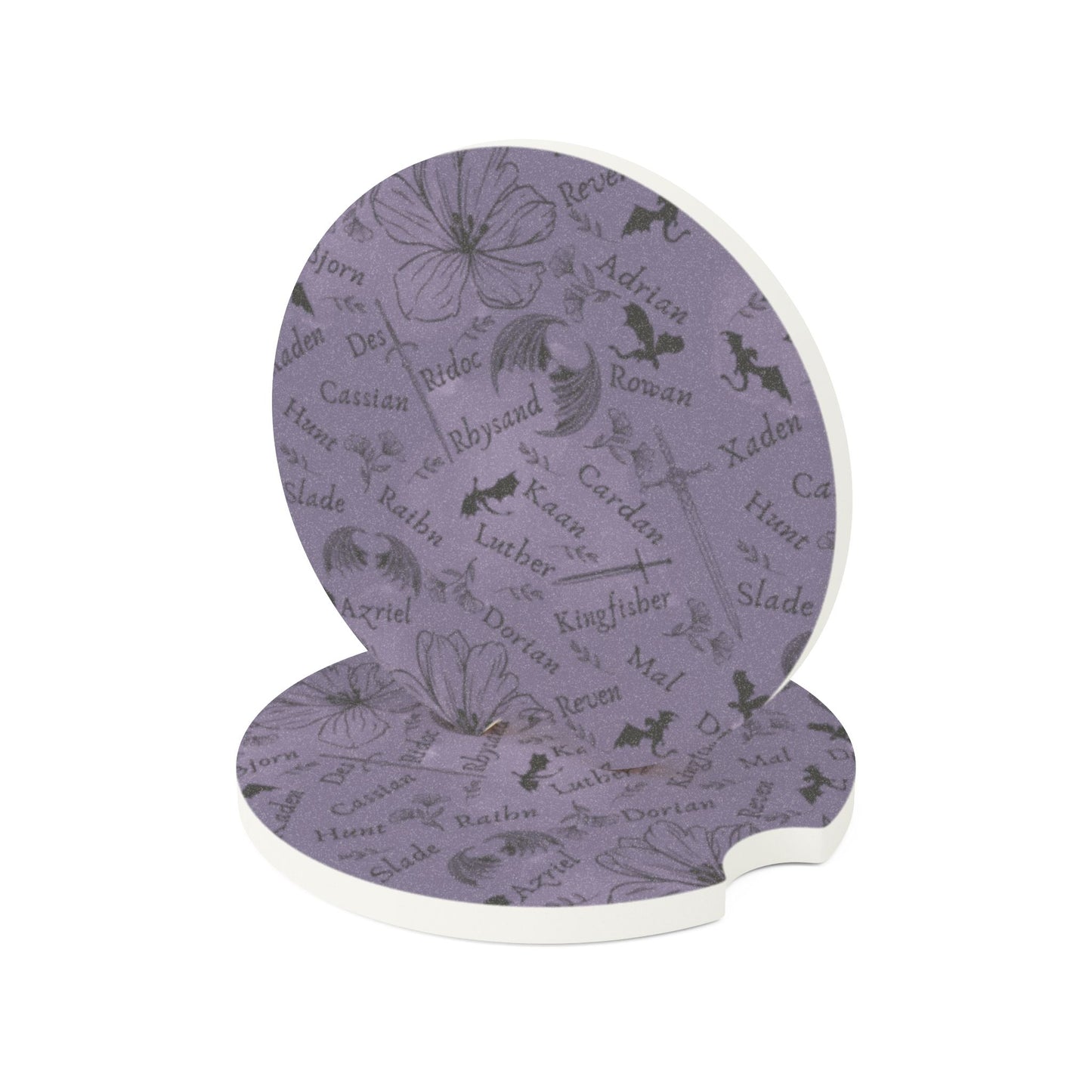 Shadow Daddies on Purple Soapstone Car Coaster