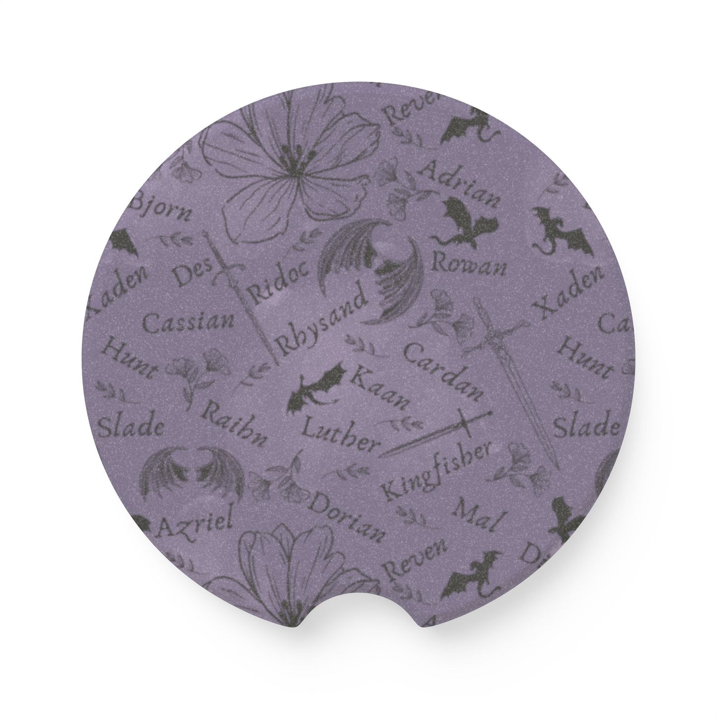 Shadow Daddies on Purple Soapstone Car Coaster