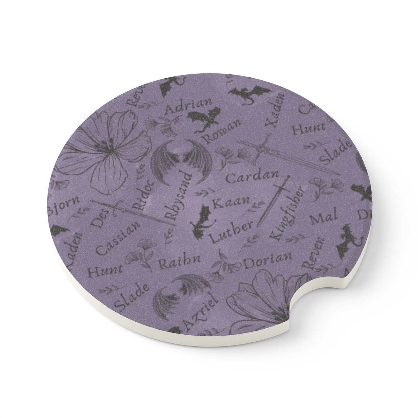 Shadow Daddies on Purple Soapstone Car Coaster